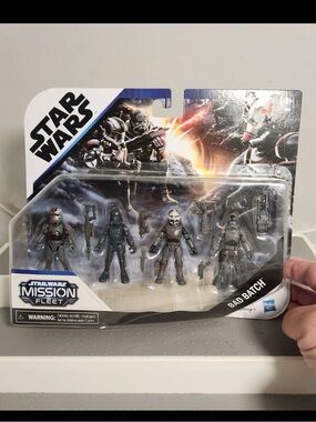 Star Wars Mission Fleet Bad Batch Figures Echo Hunter New Slightly Damaged Box